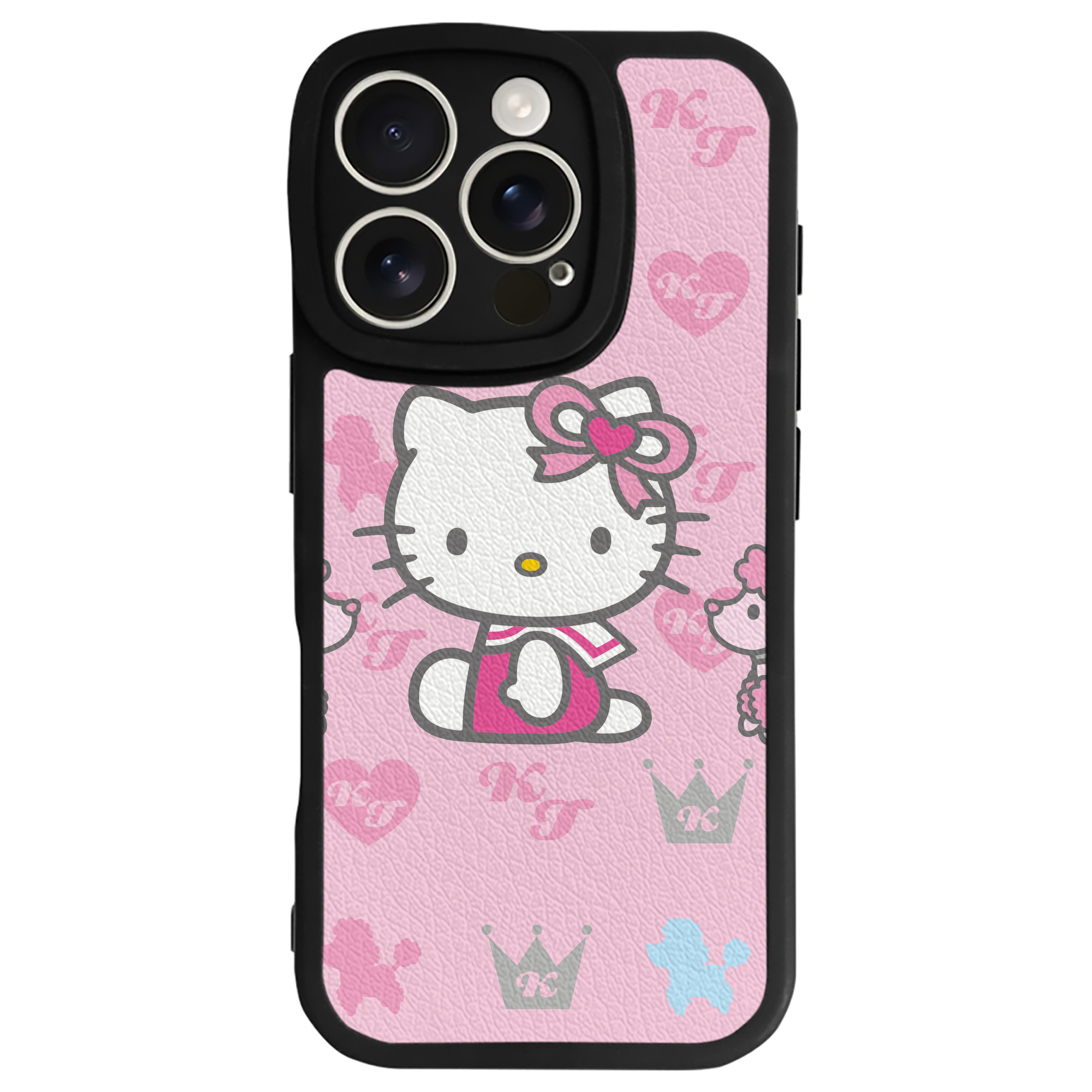 （画像用） Hello Kitty ハローキティ 【iPhone 16シリーズ対応】シリコンスマホケース（レザー調） 材質：シリコン